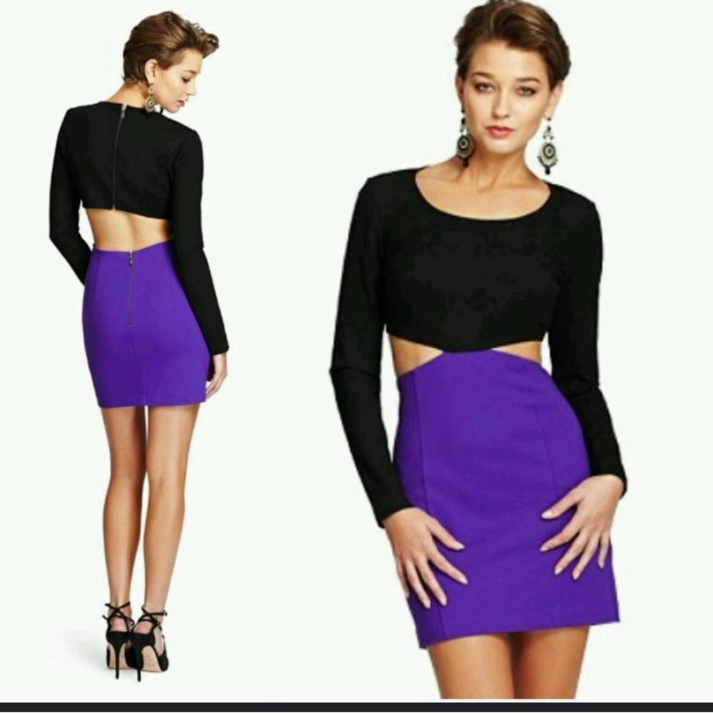 Black and purp Litton Ponte Dress